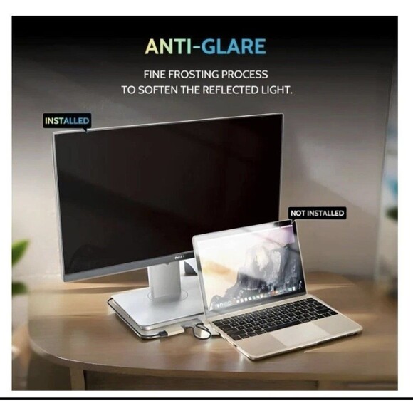 2-PACK 27 Inch 16:9 Computer Privacy Screen Widescreen Monitor, 27inch Removable - Picture 4 of 7